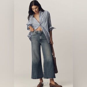 MOTHER The Hustler Roller Ankle High-Rise
Wide-Leg Jeans Size 26